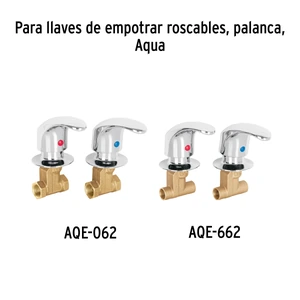 Foset Juego de manerales de palanca para regadera, satín, Aqua