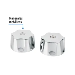 Foset Juego de manerales hexagonales p/lav-fregadero, cromo, Aqua