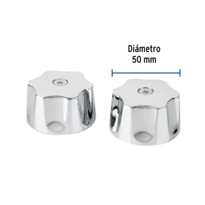 Foset Juego de manerales hexagonales p/lav-fregadero, cromo, Aqua