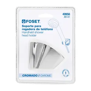 Soporte a pared, cromo, Foset Riviera