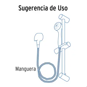 Manguera plástica de 1.5 m para regadera, Foset Aqua