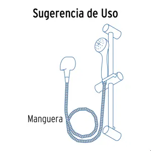 Manguera lisa para regadera, manual, satinada, Foset Element