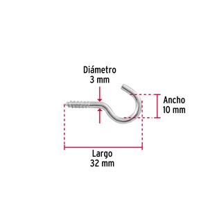 Blíster con 12 armellas abiertas de 17 x 40, Fiero
