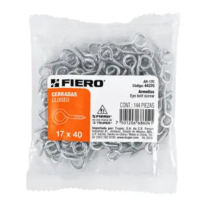 44370 / AR-17C Bolsa con 144 armellas cerradas de 17 x 40, Fiero