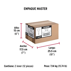 Bolsa con 144 armellas cerradas de 19 x 60, Fiero