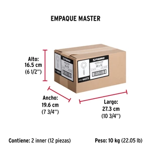 Bolsa con 144 armellas cerradas de 20 x 70, Fiero