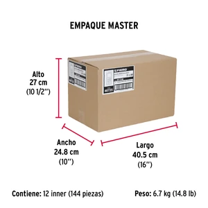 Blíster con 4 armellas abiertas de 21 x 80, Fiero
