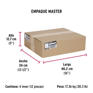 Bolsa con 72 armellas abiertas de 23 x 110, Fiero