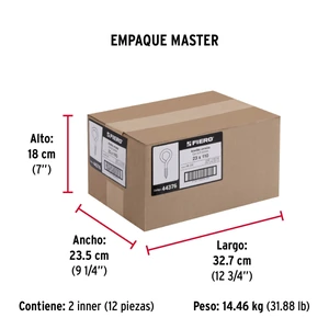 Bolsa con 72 armellas cerradas de 23 x 110, Fiero