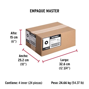Bolsa con 1 kg de arandelas planas de 1/4