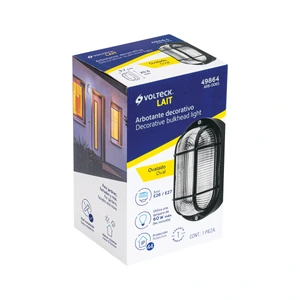 Volteck Arbotante decorativo de ABS, ovalado, lámpara no incluida