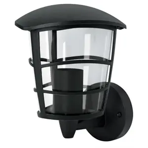 Volteck Arbotante tipo farol moderno soportado p/exteriores, negro