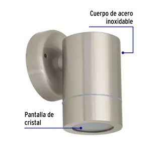 Volteck Arbotante de acento 1 spot satín, lámpara no incluida