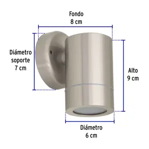 Volteck Arbotante de acento 1 spot satín, lámpara no incluida