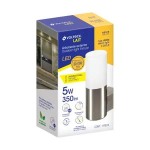 46128 / ARB-210L Arbotante decorativo de LED 5 W 1 spot luz cálida, Volteck