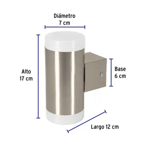 Arbotante decorativo de LED 10 W 2 spots luz cálida, Volteck