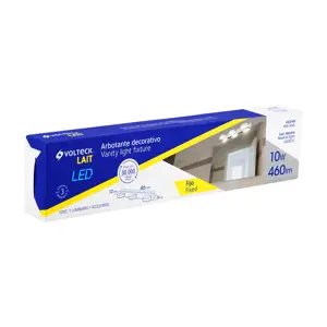 Volteck Arbotante decorativo de LED 10 W con 3 spots para baño