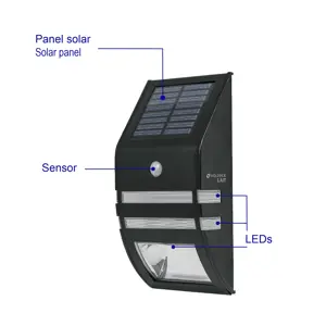 46362 / ARB-701L Arbotante solar LED con sensor de luz y movimiento, Volteck