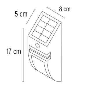 46362 / ARB-701L Arbotante solar LED con sensor de luz y movimiento, Volteck