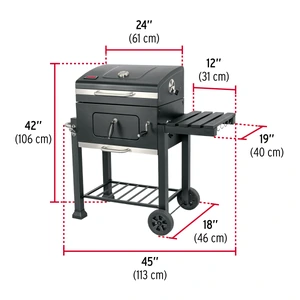 Asador de carbón de 24