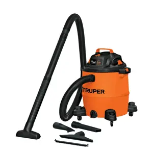 101520 / ASP-16 Aspiradora de sólidos y líquidos, 16 gal, plástica, Truper