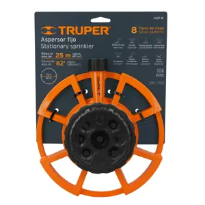 10328 / ASP-8 Aspersor base metálica, con 8 funciones, Truper