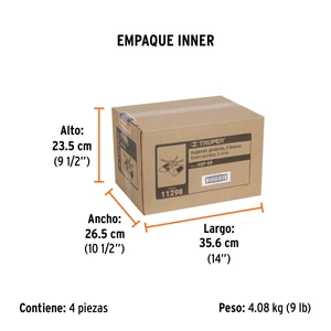 Aspersor metálico de 3 brazos con base plástica, Truper