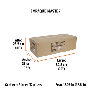 Aspersor metálico de 3 brazos con base plástica, Truper