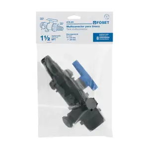 48081 / ATIN-001 Multiconector polipropileno para tinaco, con válvula, Foset
