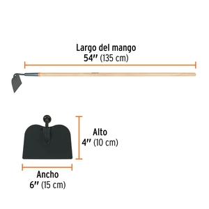Azadón jardinero Classic, con collar, mango de 54