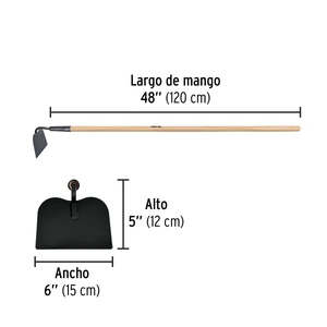 Azadón jardinero, mango de 48