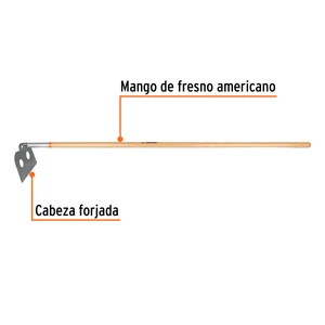 Azadón mezclero, cabeza forjada 10