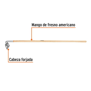 Azadón mezclero, cabeza forjada 7