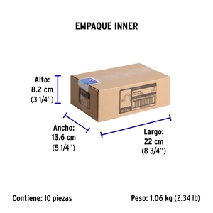 Bolsa con 5 abrazaderas 1-1/4