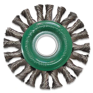 AUSTROMEX-1104 / 1104 Cepillo circular trenzado de 115 x 0.50 x MR mm para limpieza de acero inoxidable y eliminación de soldadura, pintura, óxido, corrosión, fundición y cualquier adherencia