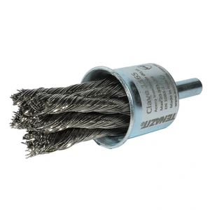 Cepillo trenzado de 20 x 0.35 x 6.4 mm con vástago para limpieza de superficies.