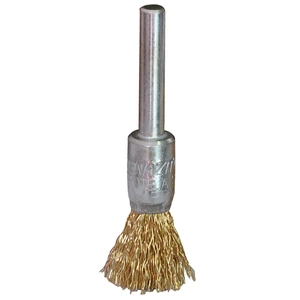 AUSTROMEX-1170 / 1170 Cepillo tipo brocha ondulado con vástago de 13 x 0.30 x 6.4 mm para limpieza de superficies metálicas y remoción de soldadura, barniz, plástico y cualquier imperfección