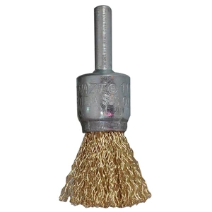 AUSTROMEX-1172 / 1172 Cepillo tipo brocha de ondulado con vástago de 19 x 0.30 x 6.4 mm para limpieza de superficies metálicas y remoción de soldadura, barniz, plástico y cualquier imperfección