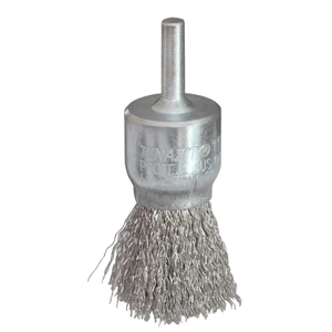 AUSTROMEX-1175 / 1175 Cepillo tipo brocha ondulado con vástago de 25 x 0.30 x 6.4 mm para limpieza de acero inoxidable y remoción de soldadura, barniz, plástico y cualquier imperfección
