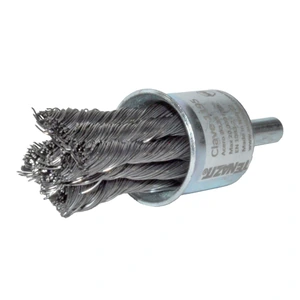 Cepillo trenzado de 20 x 0.35 x 6.4 mm con vástago para limpieza de superficies.