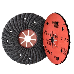Disco abrasivo semiflexible de carburo de silicio, grano 24, de 178 x 22.2 mm