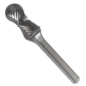 Lima rotativa, tipo SR, de 12.7 x 25.0 x 6.4 mm, para desbaste de aleaciones y otros materiales como titanio, bronce, acero inoxidable, hierro gris y latón