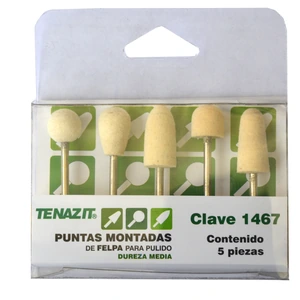 Juego de puntas montadas de felpa