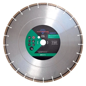 Disco de diamante de 350 x 3.0 x 25.4 mm para corte de granito, laja y cantera blanca