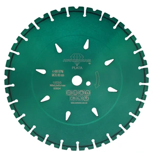 AUSTROMEX-1538 / 1538 Disco de diamante de 350 x 3.2 x 25.4 mm para corte de granito y otras piedras duras