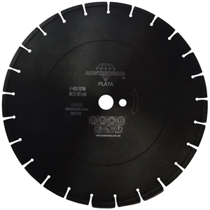 Disco de diamante de 350 x 3.2 x 25.4 mm para corte de ladrillo refractario y otros materiales pétreos duros