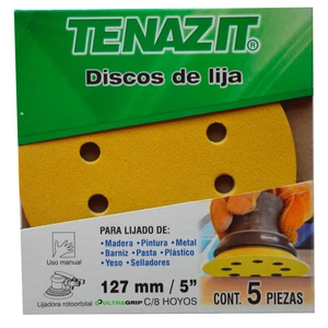 Juego de 5 discos de lija autoadherible, grano