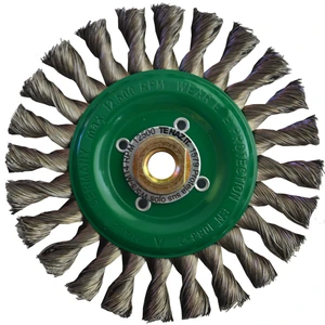 AUSTROMEX-1579 / 1579 Cepillo circular trenzado de 150 x 0.406 x MR mm para limpieza de superficies de acero inoxidable y remoción de soldadura, pintura y fundición