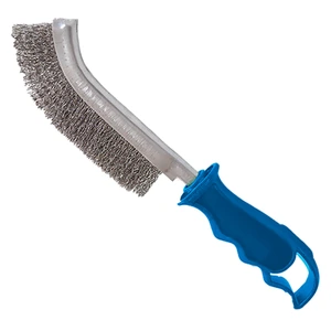 AUSTROMEX-1583 / 1583 Cepillo manual de 270 x 15 mm para limpieza manual de superficies de acero inoxidable y remoción de soldadura, corrosión, fundición, plástico y cualquier adherencia