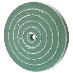 Rueda de fibra de algodón verde para pulido de 150 x 13 mm